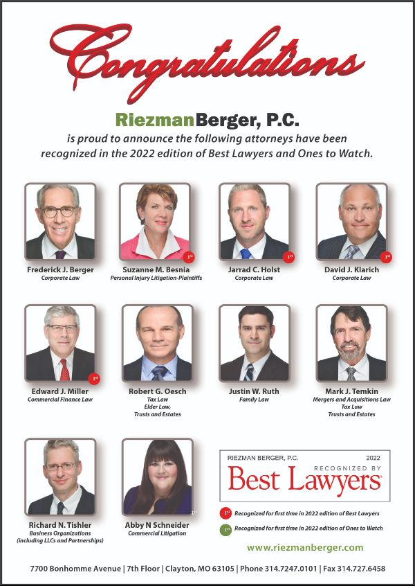 2022 Riezman Berger Recognized by Best Lawyers